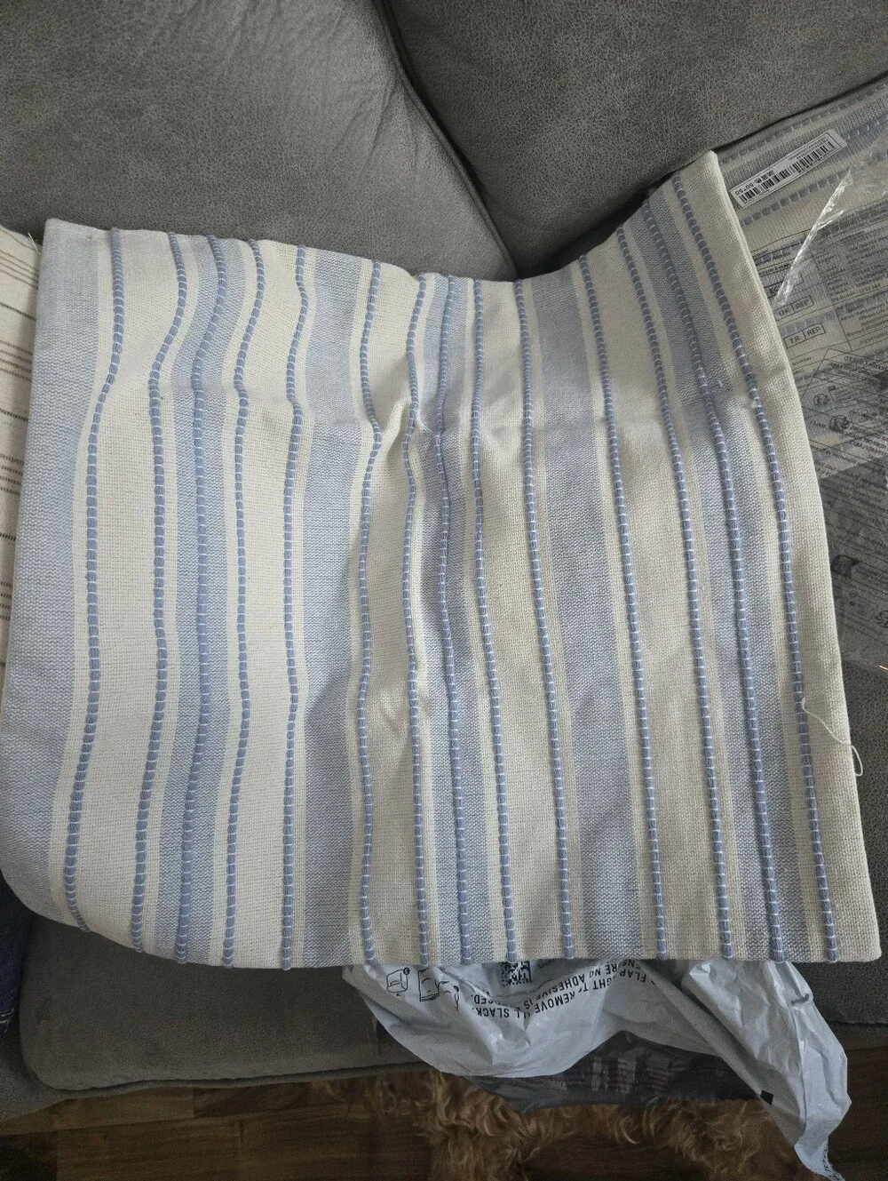Blue & White Striped Throw Pillow Covers